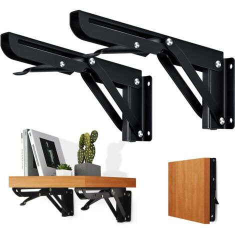 Équerre Pliante,2 Pièces Support d' Étagères Pliable,Lourds Equerre ...