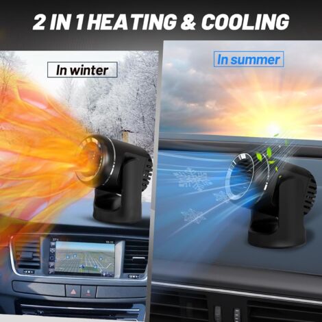 Chauffage De Voiture Portable à Batterie - Désembueur Pare-brise Sans Fil - Silencieux - Pour Véhicule, Bureau