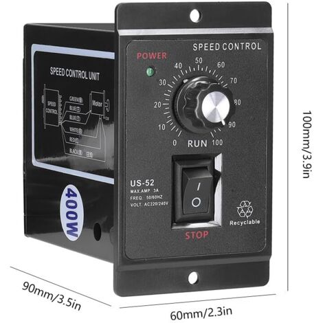 Régulateur de vitesse du moteur 400 W Régulateur de vitesse AC220 V 50/