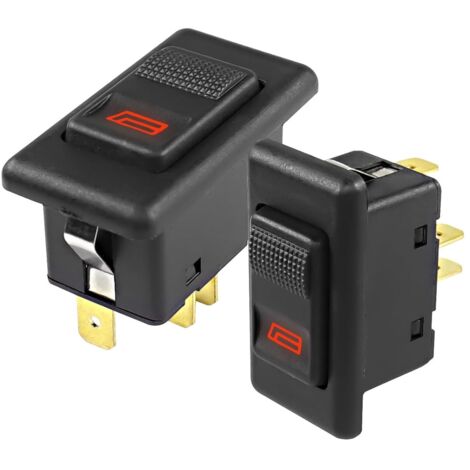 ECSiNG Lot De 2 Interrupteurs à Bascule 12V 20A – Rouges, 3 Broches, LED, Compatibles Réfrigérateurs Dometic/Electrolux (RM4200/RM4201)