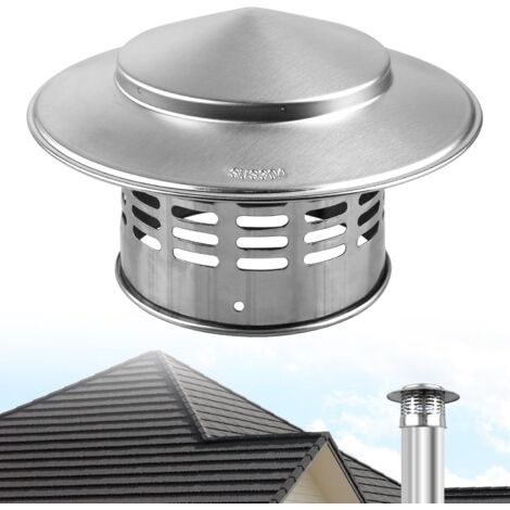 Chapeau de Cheminée en Acier Inoxydable - Pare-Pluie Ventilé