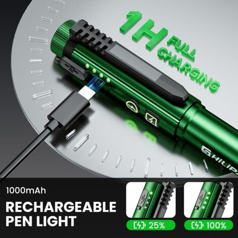 lexall Lampe de travail rechargeable, 600 lumens, lampe de poche LED
