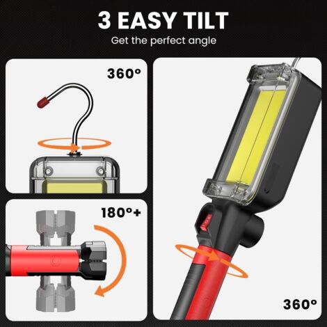 three trees Lampe de Travail portative Rechargeable portative de