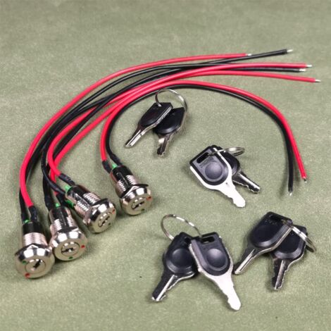 Interrupteur à Clé 3 Positions LAY37-20Y – Sécurité Verrouillage 5A 220V – Montage 22mm Avec 2 Clés