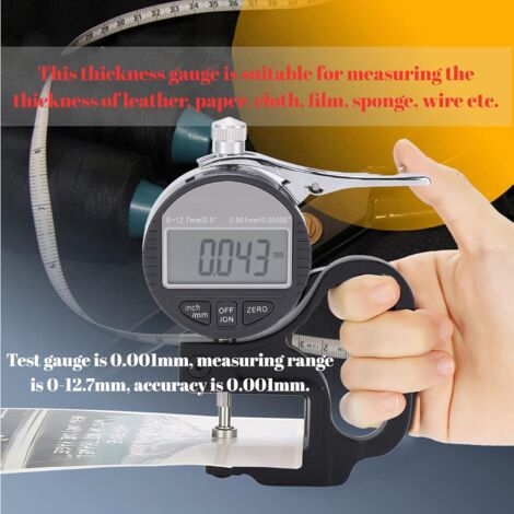 Jauge D'épaisseur Numérique – Micromètre électronique 0-20 Mm | Pied à Coulisse D'épaisseur De Haute Précision Avec écran LCD, Fonction De Conversion D'unité, Outil De Mesure Précis Pour Les Professio