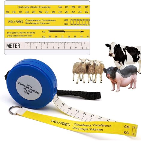 Ruban à mesurer pour le poids des bovins 250 cm Rétractable pour le corps de l'animal (1/5)