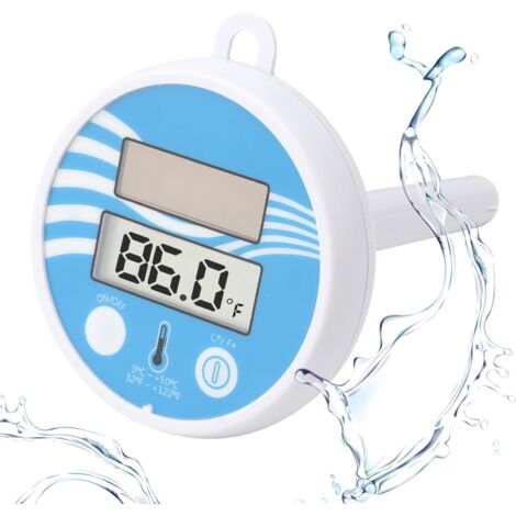 Thermomètre Piscine Flottant, Alimenté par énergie Solaire Thermometre Piscine Connecté, Numérique Thermomètre de Piscine Thermomètre de Piscine pour Piscines, Aquariums, Etangs, Spas (1/5)