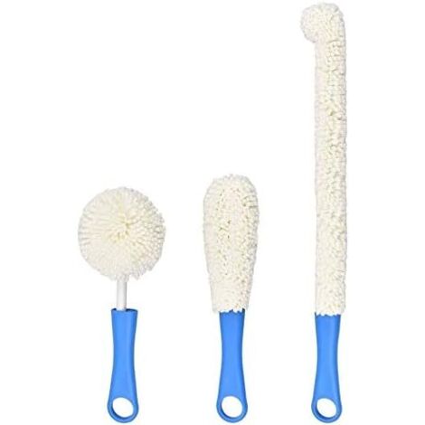 Lot de 3 brosses de nettoyage souples en mousse multi-usages pour biberons, chopes à bière, vin, bouteilles d'eau, théière (1/5)