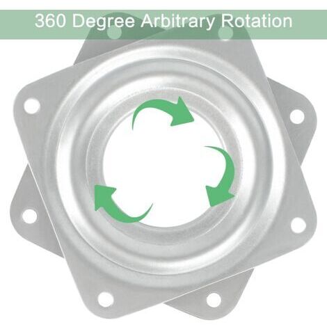 Plateau Tournant 360° En Métal - Support Pivotant Stable Pour étagères, Présentoirs, Tabourets (8 Kg Max)