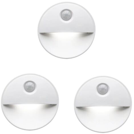 Veilleuse LED détecteur de mouvement  Teinte induisant le sommeil grâce aux ampoules LED  Fonctionnement sans fil  Parfait pour les armoires de salle de bain, les escaliers et plus, 3 PCS (1/5)