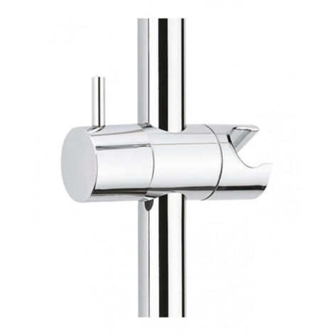 Valentin – Curseur barre de douche ajustable – Support pivotant pour douchette – Diamètre 18 mm – ABS chromé résistant