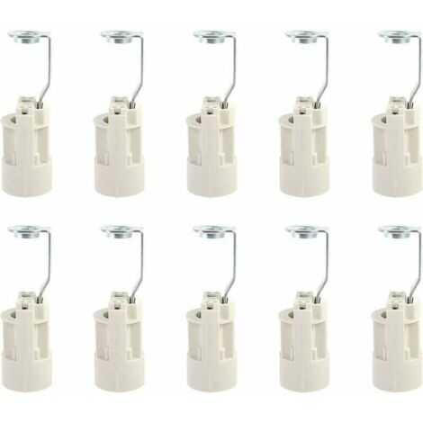 Culot pour ampoule E14 Douilles de Lampe E14 Réglables Convertisseur Douilles E14 Douille à Baïonnette Support 10 PCS (Blanche) (1/5)