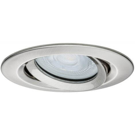Paulmann Nova Spot encastrable pour salle de bains LED GU10 7 W IP65 fer (brossé) S309671 (1/5)