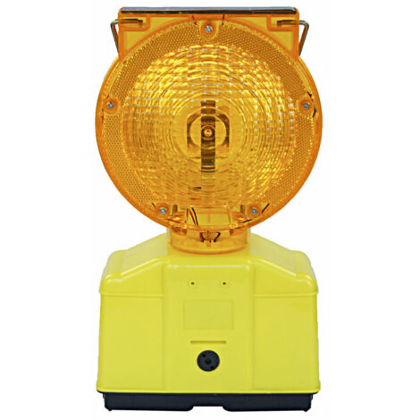 Taliaplast – Lampe solaire clignotante 500204 – Boîtier polypropylène jaune – Déclenchement automatique – Autonomie 24h en mode flash