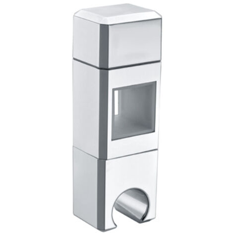 Imex – Bouchon coulissant pour barre de douche carrée – Chromé – Dimensions 7x16x7 cm – Glissière fermée pour installation facile (1/2)