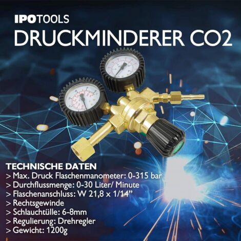VECTOR Régulateur De Pression Gaz Inerte Argon/CO2 - Mano Détendeur MIG/MAG TIG