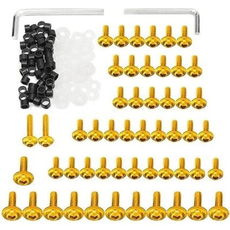 50 Pièces Écrous et Boulons de Serre 50 Boulons en Aluminium M6X12 + 50
