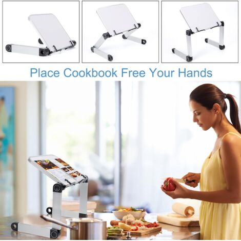Support De Livre Réglable Hauteur Et Angle - Pupitre Lecture Ergonomique Pliable Pour Cuisine, Bureau, Lit
