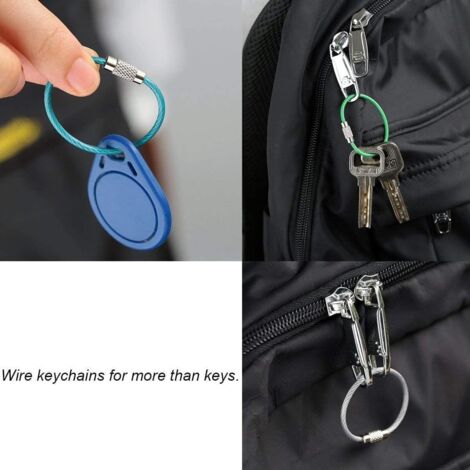 Paracorde Lanière 20 Pouce, 2 set Collier Porte-clés Câble pour Clés