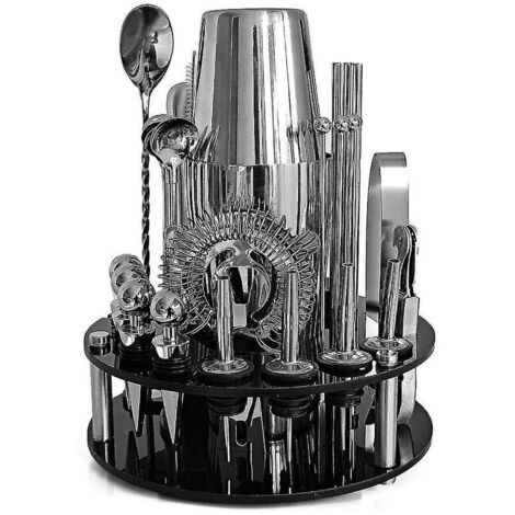 JOORRTEnsemble de 30 cocktails de bar Boston Shaker Kit de fabrication de boissons Mélangeur en acier inoxydable faisant un cadeau, (1/4)