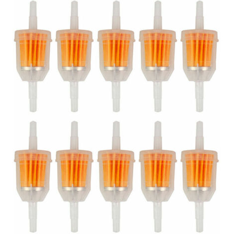 10 Filtres à Carburant Universels 6mm 8mm - Filtre Essence Pour Tondeuses, Motoneiges Et Générateurs