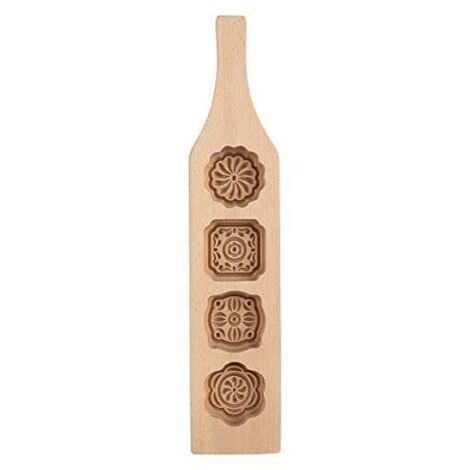 Mold Chinese Traditional Mid-autumn Festival Moon Cake 4 Flowers Wooden Handmade Baking Muffin Mooncake Cookie Biscuit Chocolate Pumpkin Pie