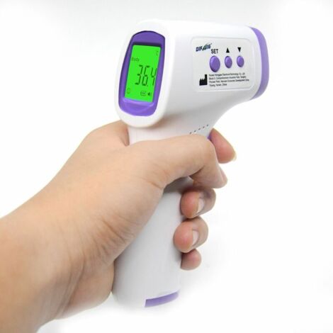 JOORRTThermomètre frontal pour adultes, thermomètre infrarouge pour enfants, thermomètre sans contact, écran LCD, fonction de mémoire, modèle d'objet et de corps, alerte de fièvre, mesure rapide et pr (1/4)