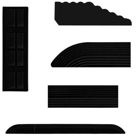 Kit de rampe de seuil de porte antidérapant 5 pièces pour aspirateur robot intelligent - noir (1/2)