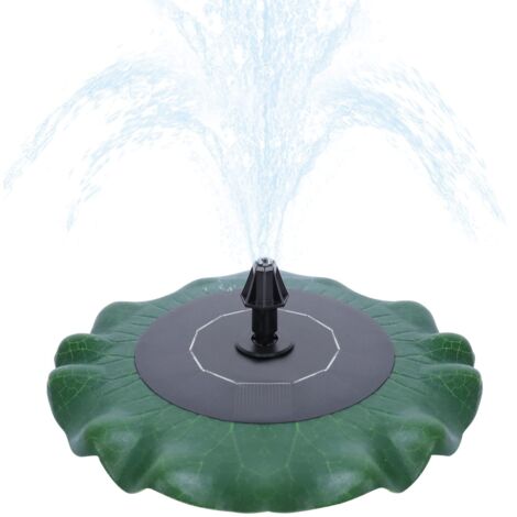 Fontaine Solaire 1.4W Pompe Bassin avec 4 Buses Différentes Batterie Intégrée Pompe à Eau Fontaine de Jardin Décoration de Jardin - Lotus NAIZY (1/4)