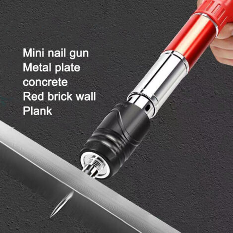 Pistolet à Clous à Air Comprimé Professionnel - Avec 30 Clous Ronds - Pour Béton, Fer, Ciment, Travaux De Rivetage Et Décoration Murale - 5