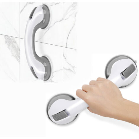 Ouylaf – Barre de maintien ventouse pour douche – Charge maximale 109 kg – Installation sans perçage – Antidérapante – Pour seniors et personnes à mobilité réduite