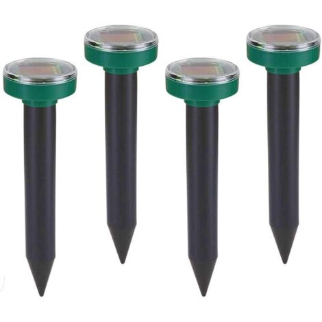 4 répulsif solaire anti-taupe IP65 anti-taupe ultrasonique, anti-taupe, répulsif de campagnol, répulsif de campagnol, répulsif de taupe pour le jardin pelouse cour herbe verte (1/5)