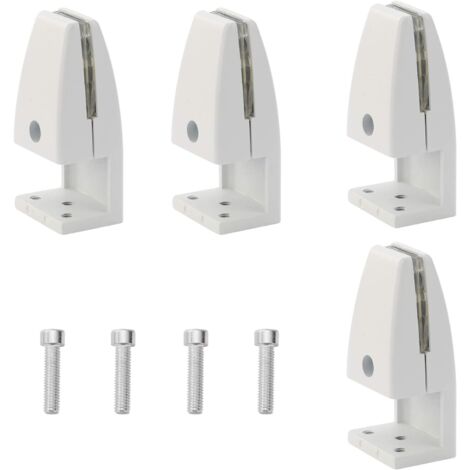 Lot de 4 pinces de séparation de bureau, en alliage d'aluminium, clips de protection contre les éternuements, clips pour panneau d'intimité pour salle de classe (5–20 mm) (1/5)