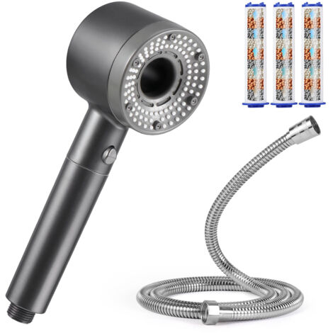 Freosen – Pommeau de douche haute pression avec tuyau 1,5m – 5 modes de jet – Filtration anti-calcaire – Installation rapide (1/5)