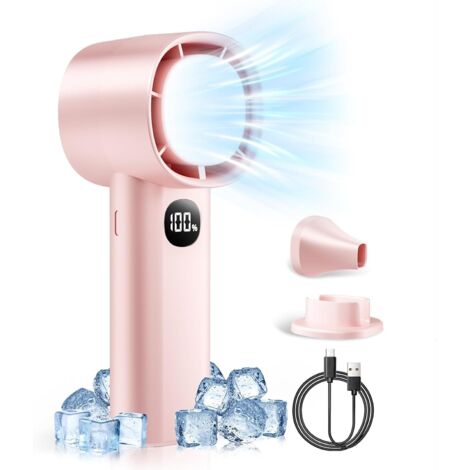 Ventilateur portable 100 vitesses, mini ventilateur USB rechargeable 2400 mAh, ventilateur de table avec affichage LED, ventilateur électrique avec base, ventilateur de refroidissement (1/5)