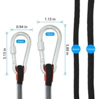Corde D’escalade Statique 8 Mm – Longueur 2 M, Nylon/polyester, Résistance 12 KN, Pour Sauvetage, Travaux En Hauteur