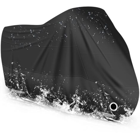 Housse de Protection Moto Imperméable 190T – Anti-Poussière, Anti-UV, Résistante à la Pluie et au Vent – Couverture Extérieure Noire (1/5)