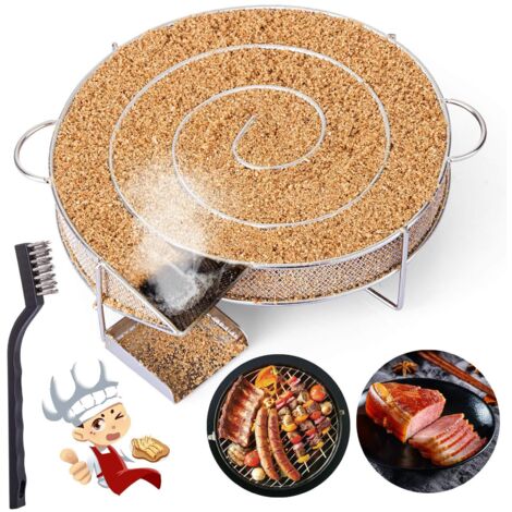 Générateur de Fumée Froide Inox pour Fumoir et Barbecue – Boîte Fumage Viande Poisson Fromage – Avec Brosse Nettoyage