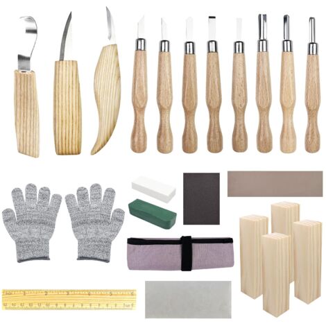 Kit De Sculpture Sur Bois 10 Pièces - Outils Professionnels En Acier Au Carbone