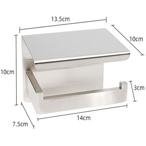 Porte-Rouleau de Papier Toilette Auto-Adhésif sans Perçage - Installation Facile - Pour Salle de Bain (1/4)