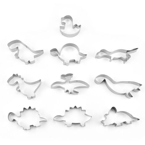 Set d'Emporte-Pièces Dinosaures T-Rex, 10 Pièces - Pour Pâte à Biscuits, Pâte à Sucre et Pâte à Modeler Comestible (1/5)