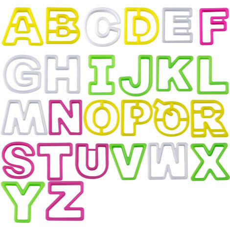 Ensemble de 26 Emporte-Pièces Lettres pour Pâte à Sucre - Alphabet Complet pour Décoration de Gâteaux et Cookies Personnalisés (1/5)