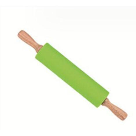 Rouleau à Pâtisserie Antiadhésif pour Enfants 23 cm - Lot de 2 avec Manche en Bois Sécurisé
