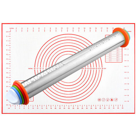 Rouleau à Pâtisserie en Acier Inoxydable Super Réglable - Laminoir à Pâte Professionnel pour Pâtisserie
