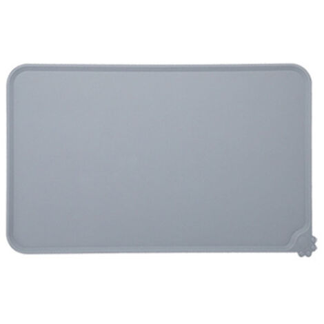 Tapis en silicone pour gamelle, petit format (48x30 cm), gris, 260 g.