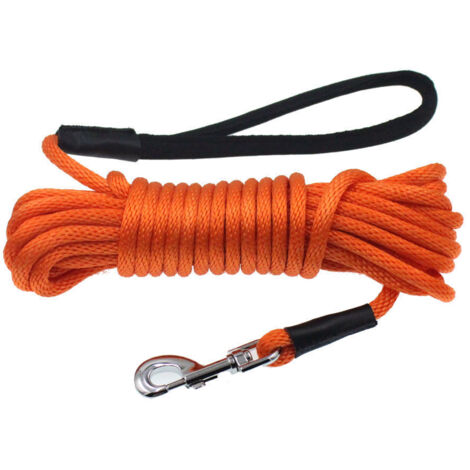 Laisse pour chien, 4,5 m, robuste, orange, 1,0 cm