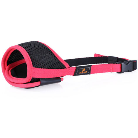 Lot de 2 muselières en nylon pour chien, réglables, rouge, taille XL