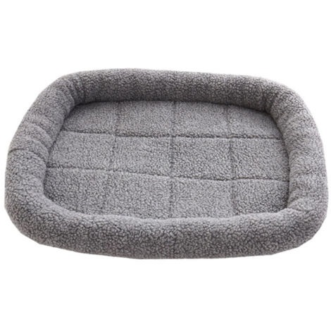 Panier/tapis chauffant en peluche pour chat/chien, gris, 50 x 40 cm