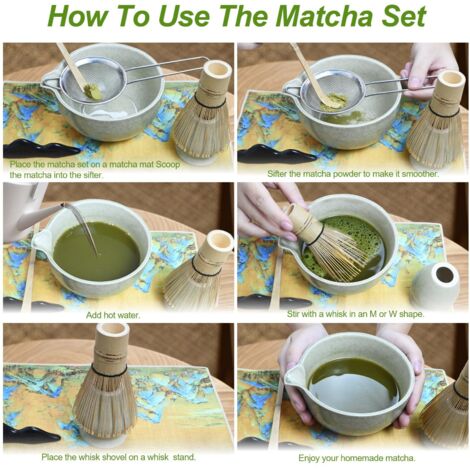 Buerfu Fouet Pour Matcha, Fouet à Thé Matcha,Mélangeur Manuel à Matcha