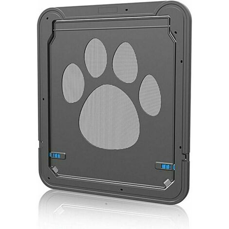 Chatière Cat Mate avec serrure, facile à monter, en ABS noir. (1/5)